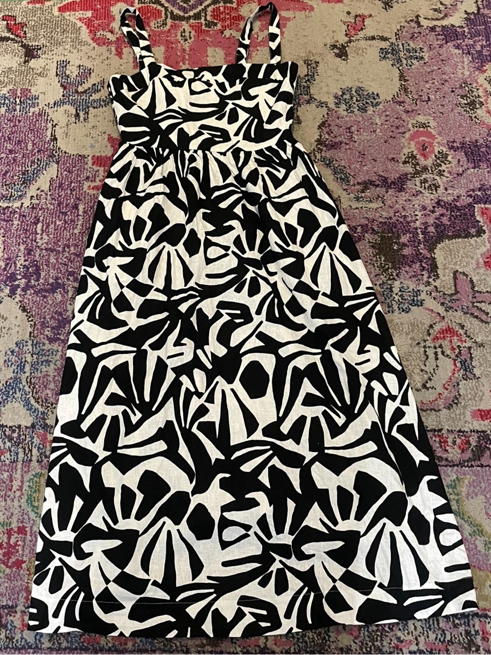 Dalia White Smocked Top with Black Label